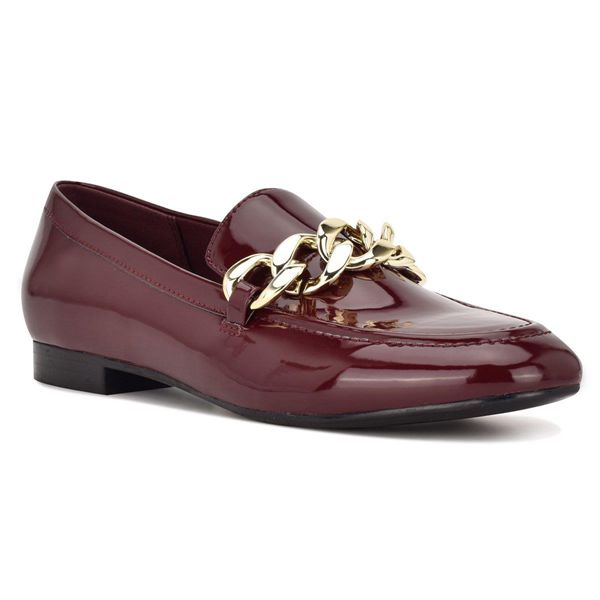 Nine West Chain Slip-On Red Loafers | Ireland 45E06-9M74